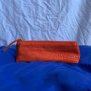 Anthropologie Suede Pencil Case